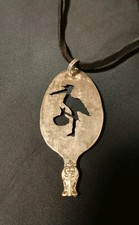 Collana con ciondolo cicogna