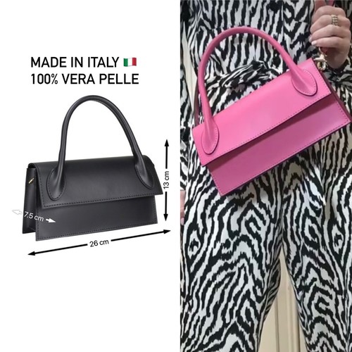 Borsa vera pelle - donna, con