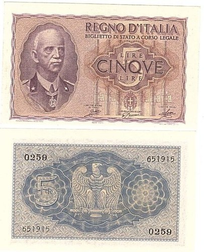 Italy lire 1940 unc p - unc, 28