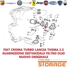 FIAT CROMA TURBO THEMA GUARNIZIONE DISTANZIALE FILTRO OLIO ORIGINALE 98421308