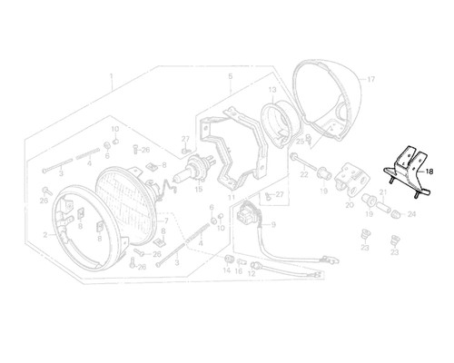 Supporto faro originale - originale, honda