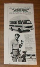 Rara Pubblicità WESTFALIA VW