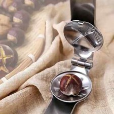 TAGLIA APRI CASTAGNE IN ACCIAIO INOX SCHIACCIANOCI PROFESSIONALE TAGLIACASTAGNE