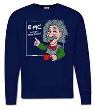 Felpa Einstein E=MC2 Energy Drink more coffee equazione matematica divertente