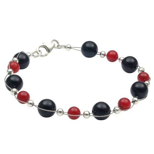 Bracciale onice corallo - bracciale, in