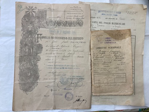 Ww1 lotto documenti caporale - ww1,