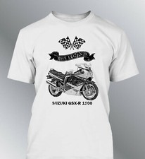 tee shirt GSX-R 1100 89 90 91 Legend Suzuki moto motorcycle GSXR air/huile usé