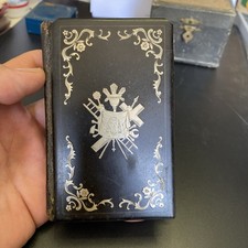 libro di preghiere 1841 esercizio di pietà copertina con intarsio in argento