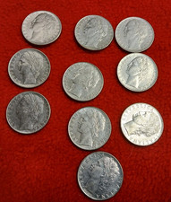 Lotto Monete Italia - 100 Lire - Tipo Grande - Lotto di 10