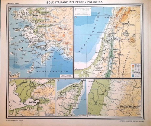Carta geografica antica egeo - carta,