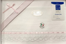 Lenzuolino rosa  per culla da