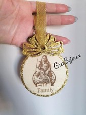 Palla di natale in legno con foto incisa idea regalo