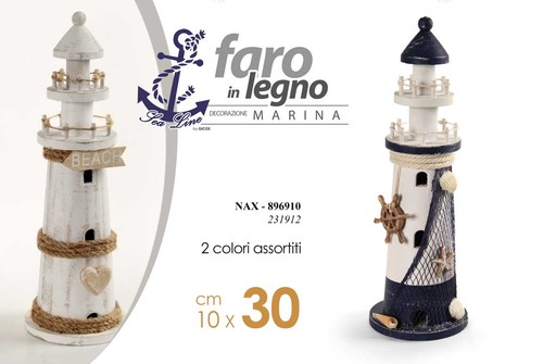 Faro legno con - faro, corda