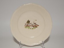 ANTICO PIATTO PI ANO CERAMICA S.C.I. LAVENO ANDLOVIZ PAESAGGIO DIPINTO A MANO ##