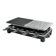 Rommelsbacher RCS1350 griglia per raclette barbecue da tavolo piano in pietra naturale 8 persone 1350 W