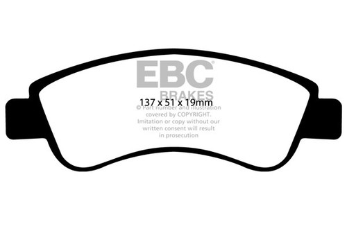 Pastiglie freno anteriori ebc - pastiglie,