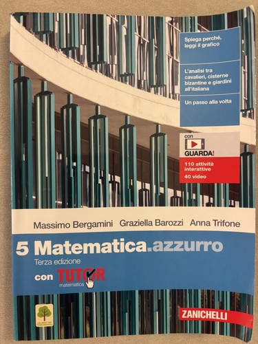 Matematica azzurro con - 5,