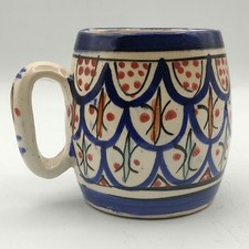 Boccale in Ceramica Terracotta di Safi, Dipinto a Mano: Autentica Artigianalità