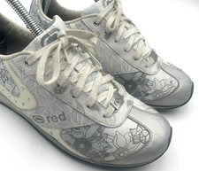 Scarpe donna Marc Ecko ROSSO taglia 8 bianche e sliver sneakers moda giardino segreto