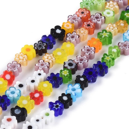 264pz fiori millefiori perline - 264pz,