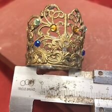 3,5 cm corona per santi Regina aperta crown ottone Madonna rosario Maria statua