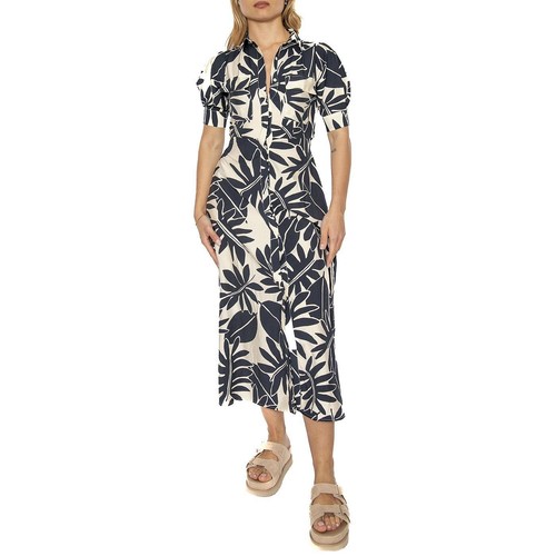 Vestido midi camisero - , floral