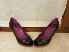 Sergio Rossi Original decoltè spuntate donna  size 38.5 pelle anguilla nero