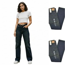 Energie Jeans Uomo Donna vita alta Bootcut con Fondo Ampio Svasati a Vintage 42