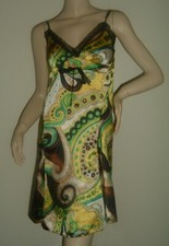 ABITO VESTITO SOTTOVESTE DONNA SATIN FANTASIA PIZZO NERO TUPERTU TAGLIA S