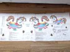 Vintage Cranston Print Works serigrafia giostra cavallo applique scultura morbida kit