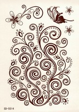 Una Volta Temporanei Tatuaggio Corpo Gioielli Henna Bollywood Decor