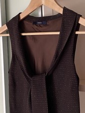 SEVENTY - Maglia senza maniche Donna - Tg S - Color Marrone/ Filo Oro