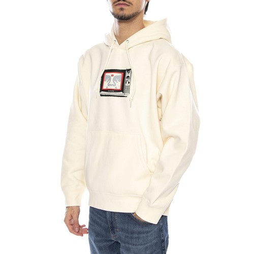 Obey fleece white felpa - tv,