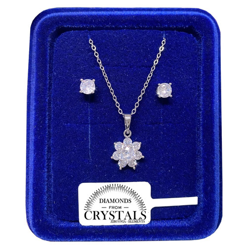 Collana fiore punto luce - fiore, +
