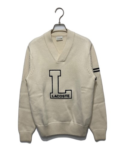 Lacoste front patch knit - lacoste,