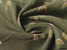 Babycord Tessuto In Velluto A Coste Arcobaleno PICKLE