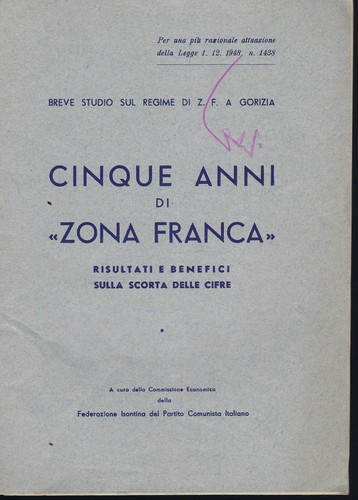 Cinque anni zona franca - "cinque, di