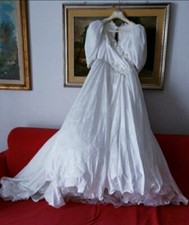 Abito da Sposa Creazioni di FRANKINORA seta e strass Made in Italy S/M