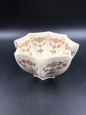 Centrotavola vaso alzatine portafrutta ZSOLNAY HUNGARY fiori avorio oro 