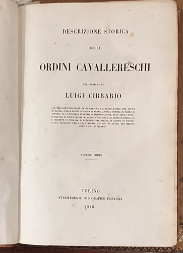 "Descrizione storica degli