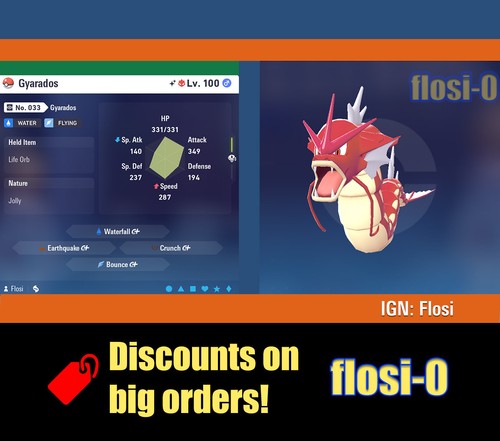 6iv shiny gyarados pokemon - 6iv,
