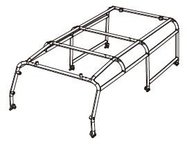 P8hb04 gabbia per auto - per, (kit)