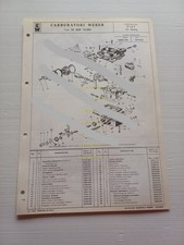Weber carburatore 34 ADF 15.250 Fiat 131 Racing 1978 catalogo ricambi originale
