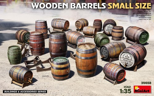 Miniart wooden barrels - 1:35,