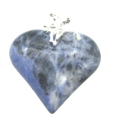 Ciondolo cuore sodalite con - cuore,