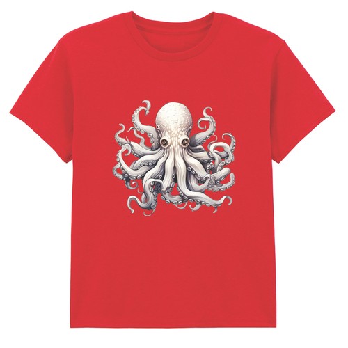 Shirt polpo bianco ocean - t-shirt,