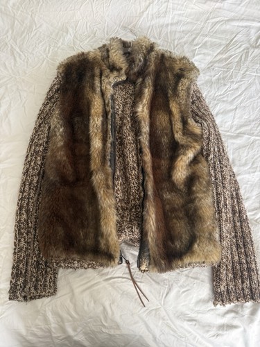 Giacca maglione pelliccia - giacca,