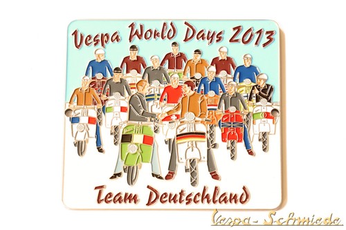 Targa metallo vespa world - targa,