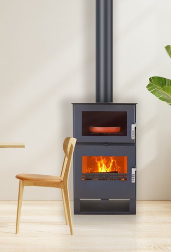Stufa legna con forno cucino - a,
