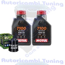 Kit Tagliando Olio Motul 7100 10W50 + Filtro Per Aprilia 250 Atlantic 2004>2006